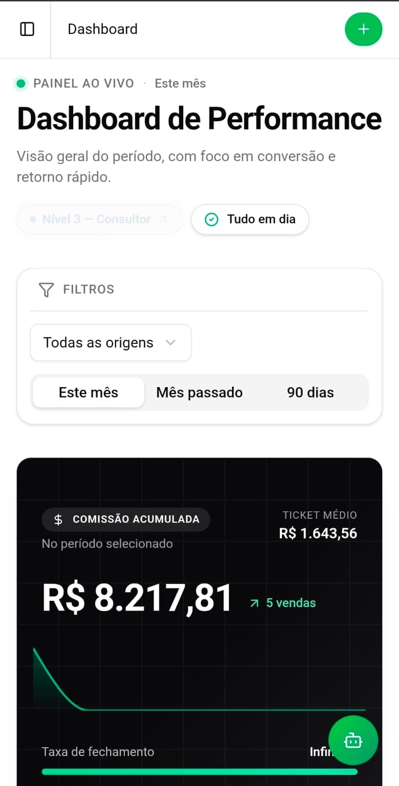 WinLeads no celular